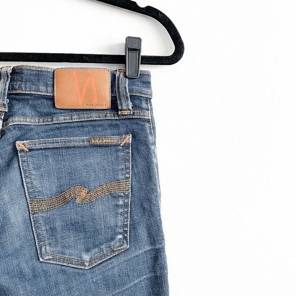 Nudie Jeans Co Womens Tight Long John Classic Denim Skinny Jeans Blue Size 27x34 - Picture 4 of 14